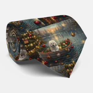Bichon Frise Christmas Festive Voyage Tie