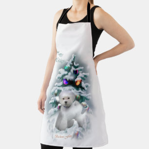 Bichon Frise Christmas Gifts Apron