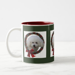 Bichon Frise Christmas Gifts Two-Tone Coffee Mug