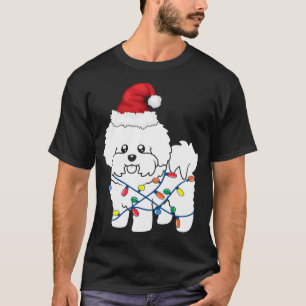 Bichon Frise Christmas Light Funny Dog Lover Gift T-Shirt