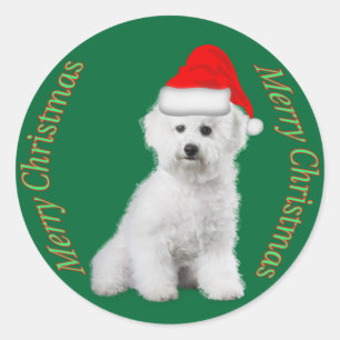 Bichon Frise Christmas Sticker