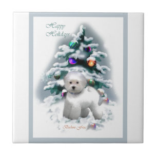 Bichon Frise Christmas Tile