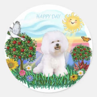 Bichon Frise Classic Round Sticker