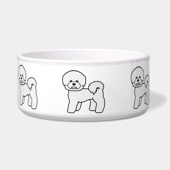 Bichon Frise Cute Cartoon Dog Illustration (Front)