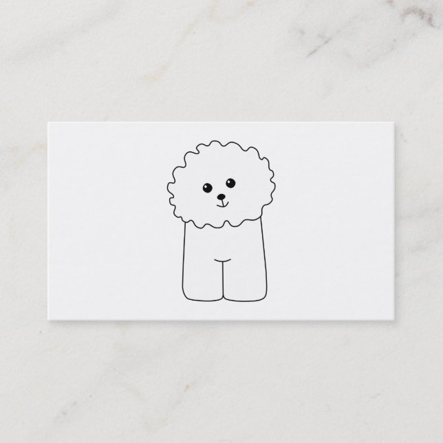 Bichon Frise, Cute Dog. Business Card (Front)