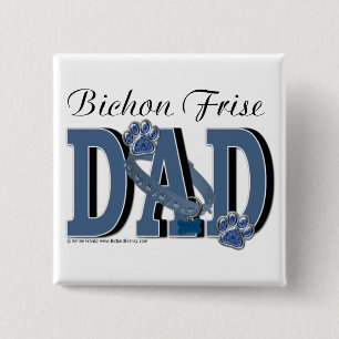 Bichon Frise DAD 15 Cm Square Badge