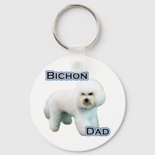 Bichon Frise Dad 4 - Keychain