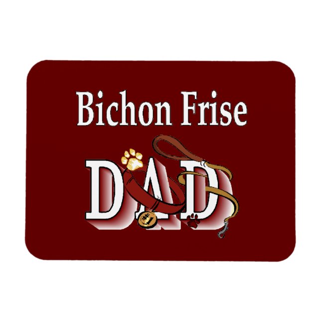 Bichon Frise Dad Magnet (Horizontal)