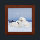 Bichon Frise December Evening Gift Box<br><div class="desc">Wonderful Designs created from my original artwork. Each of my designs is available on all of the Zazzle products. Please scroll to Transfer This Design on the product page and choose your favourite product. You may customise your choice with our Text Tool, as well. There are many marvellous Fonts to...</div>