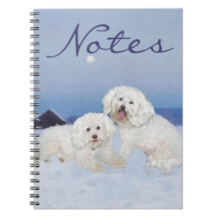 Bichon Frise December Evening Notebook