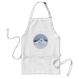 Bichon Frise December Evening Standard Apron