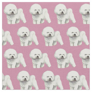 Bichon Frise Dog Art Fabric