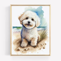 Bichon Frise Dog Art Painting