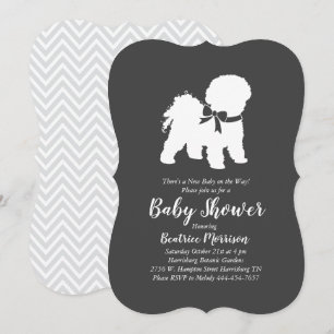 Bichon Frise Dog Baby Shower Gender Neutral Invitation