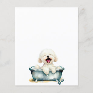 Bichon Frise Dog Blank Menu