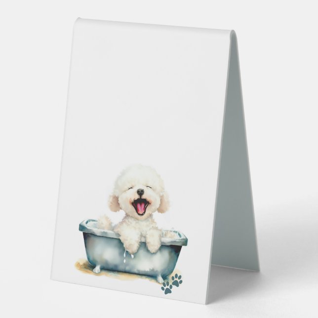 Bichon Frise Dog Blank Menu (Front)