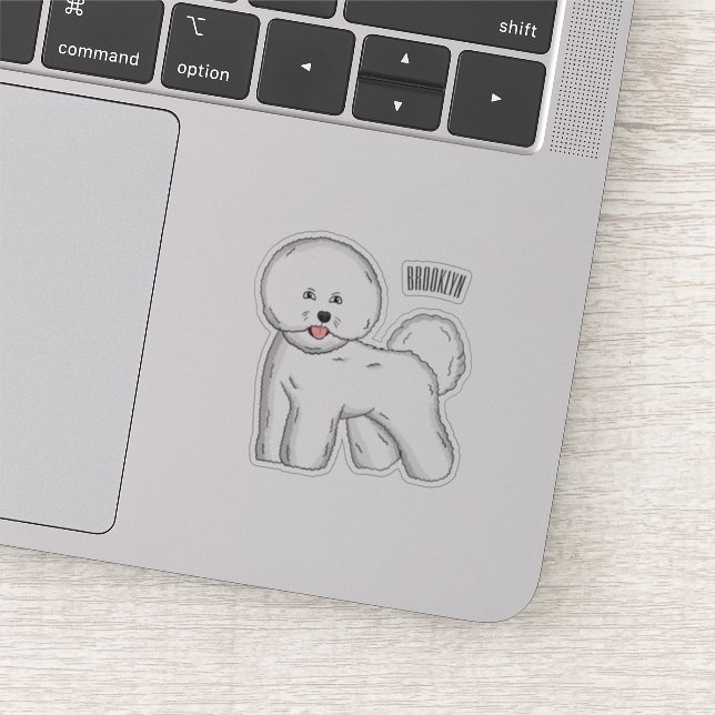 Bichon frise dog cartoon illustration  (Detail)
