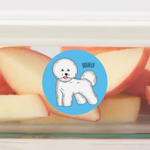 Bichon frise dog cartoon illustration