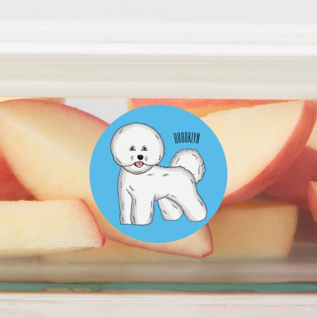 Bichon frise dog cartoon illustration (Affixed)