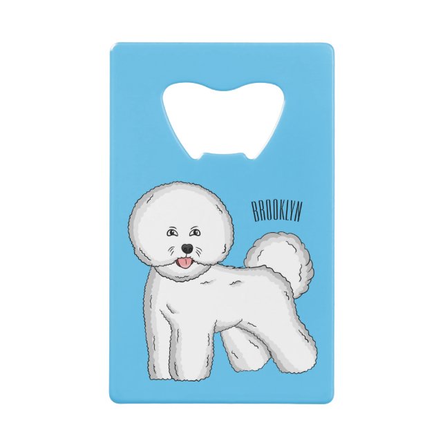 Bichon frise dog cartoon illustration  (Front)