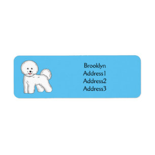 Bichon frise dog cartoon illustration