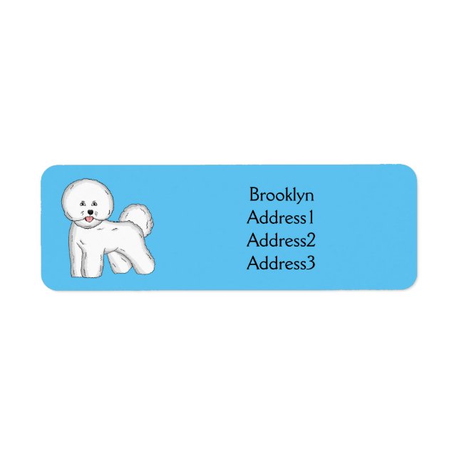 Bichon frise dog cartoon illustration  (Front)