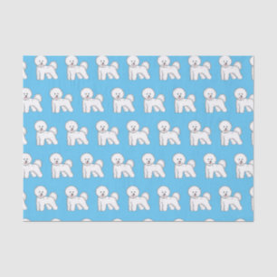 Bichon frise dog cartoon illustration tissue paper