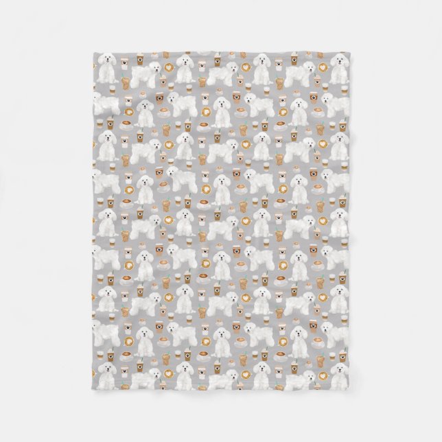 Bichon Frise Dog coffee blankets (Front)