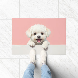 Bichon Frise Dog Doormat Art