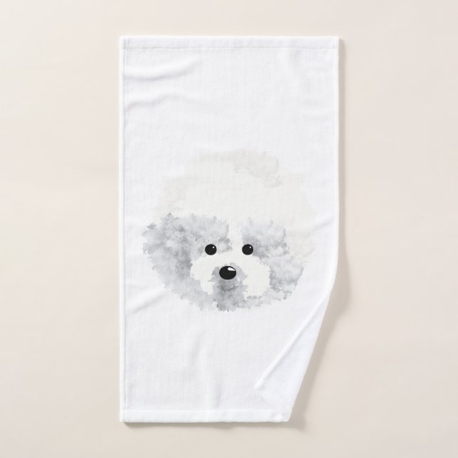 Bichon Frise  dog Hand Towel (Hand Towel)