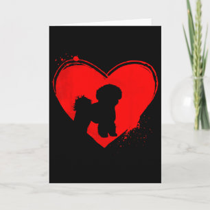Bichon Frise Dog Heart Shape Valentine Dog Lovers Card
