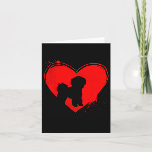 Bichon Frise Dog Heart Shape Valentine Dog Lovers Card