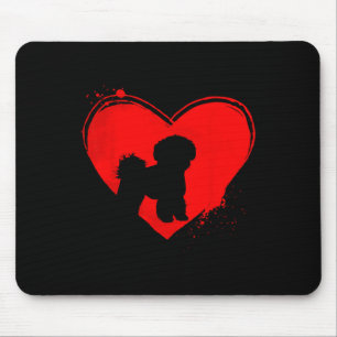 Bichon Frise Dog Heart Shape Valentine Dog Lovers  Mouse Mat