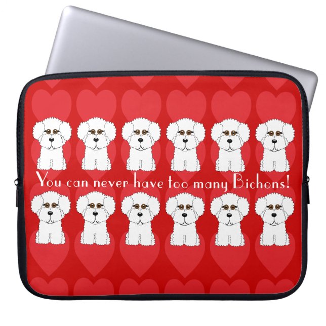 Bichon Frise Dog Humour Laptop Sleeve (Front)