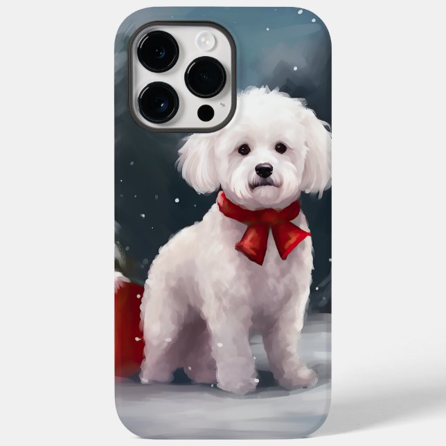 Bichon Frise Dog in Snow Christmas  Case-Mate iPhone Case (Back)