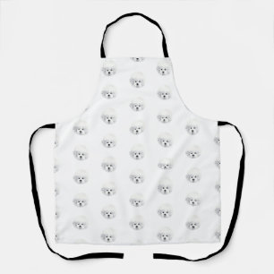 Bichon Frise dog _ pattern _ Apron