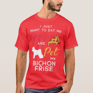 Bichon Frise Dog Pizza Lover Owner Christmas Birth T-Shirt