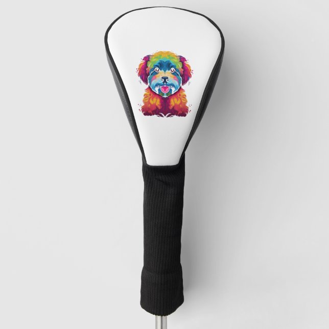 Bichon Frise Dog Pop Art Golf Head Cover (Front)