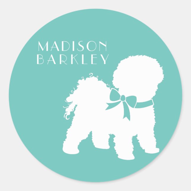 Bichon Frise Dog Puppy Classic Round Sticker (Front)