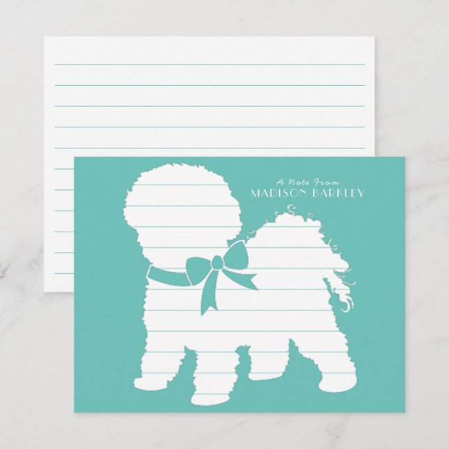 Bichon Frise Dog Puppy Thank You Card (Front/Back)