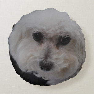 Bichon Frise Dog Round Cushion