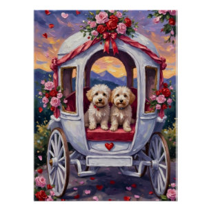 Bichon Frise Dog Valentine's Day Poster