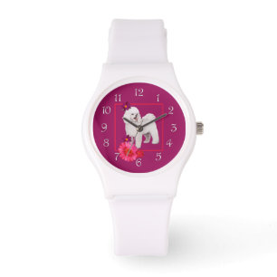 Bichon Frise Floral Fun Watch