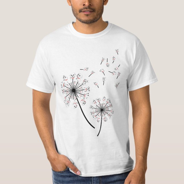 Bichon Frise Flower Fly Dandelion Funny Dog Lover  T-Shirt (Front)