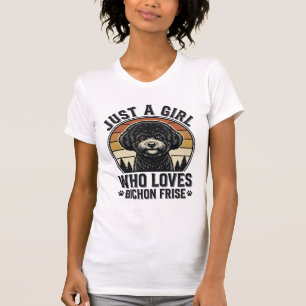 Bichon Frise Girl Vintage Dog Lover Shirt_1 T-Shirt