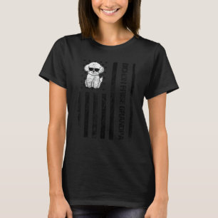 Bichon Frise Grandpa USA Flag Funny Bichon Frise O T-Shirt