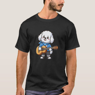 Bichon Frise Guitar Dog Funny Music T-Shirt