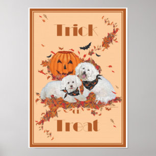 Bichon Frise Halloween Poster