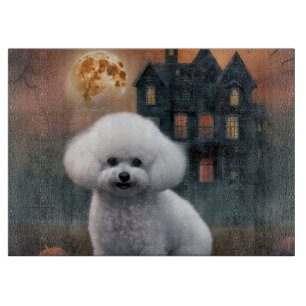 Bichon Frise Halloween Scary  Cutting Board