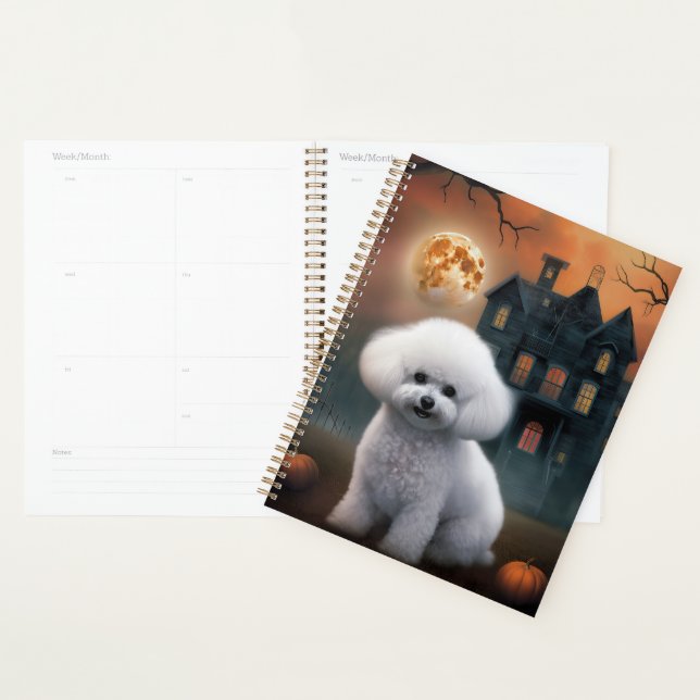 Bichon Frise Halloween Scary  Planner (Display)